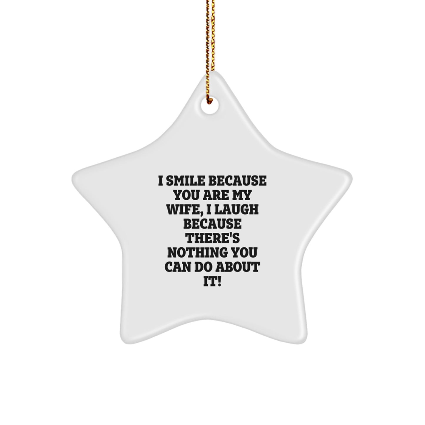 Funny Wife Gifts from Husband, Star Ornament for Wife, Christmas Unique Gifts for Wife - Image 1