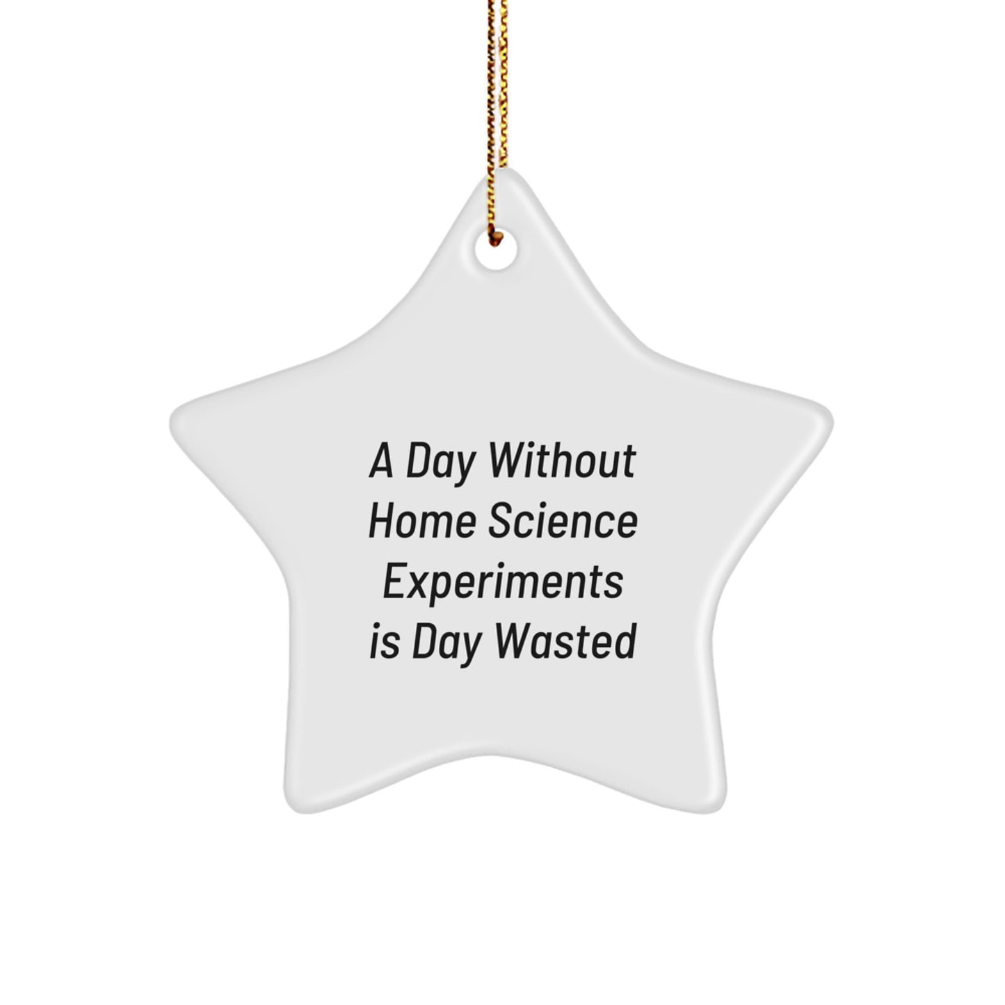 Home Science Experiments Gifts from Friends to Family, Star Ornament for Christmas Unique Decoration, A Day Without Home Science Experiments Is Day Wasted - Image 1