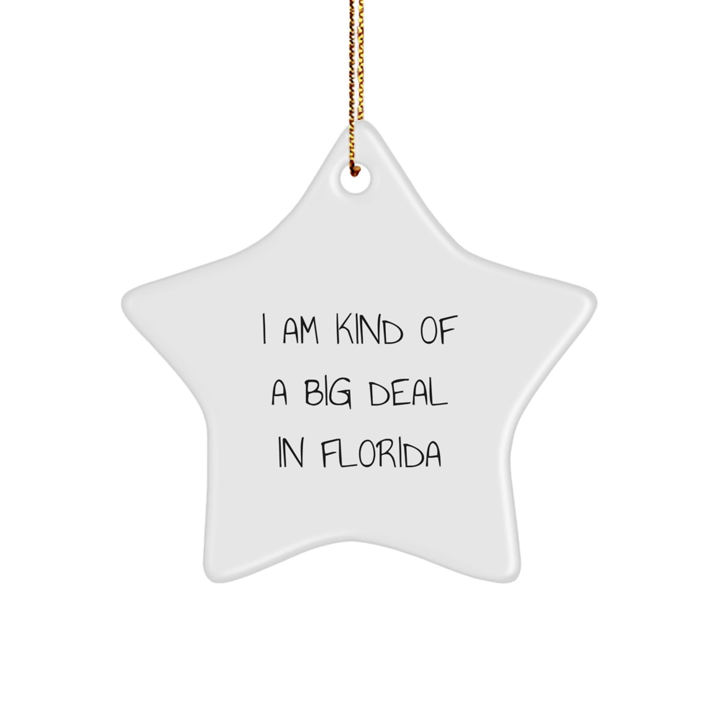 Florida Star Ornament with Funny Quote 'I Am Kind Of A Prime Selection In Florida' Gifts for Men from Florida - Image 1