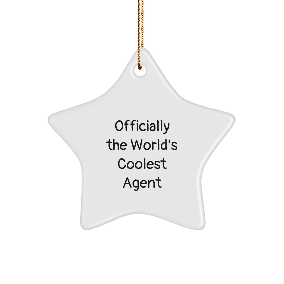 Christmas Unique Gift Officially World's Coolest Agent Star Ornament Her - Image 1