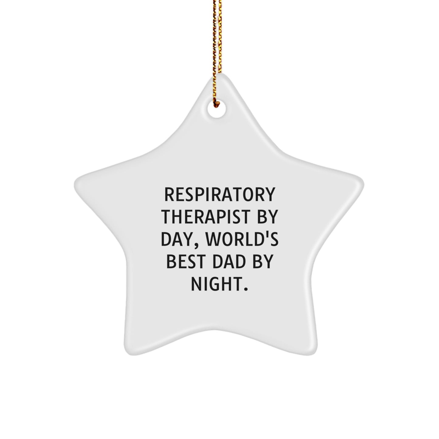 Funny Gifts for Respiratory Therapist - World's Best Dad Star Ornament, Perfect for Christmas Unique Gifts from Men to Respiratory Therapist - Image 1