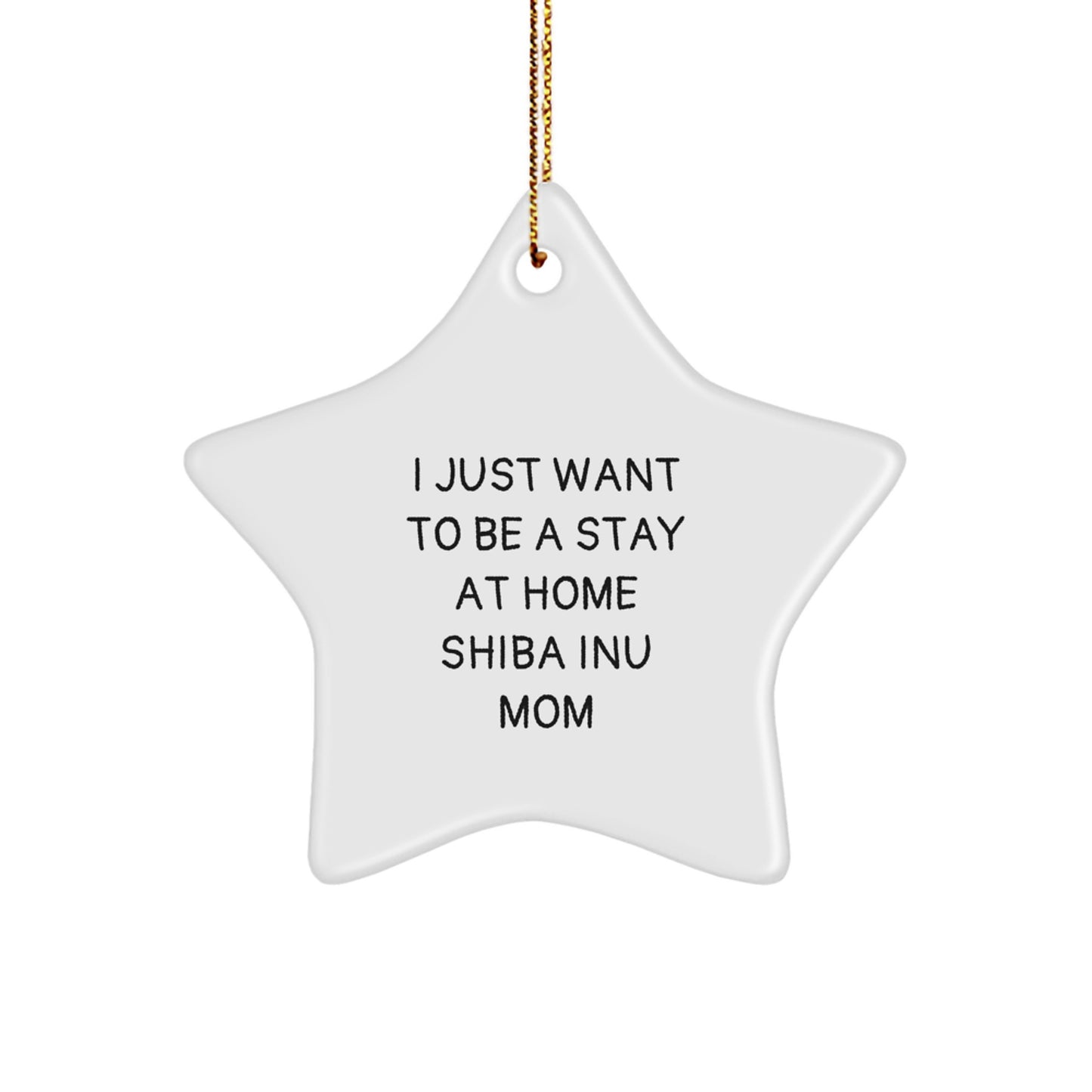 Funny Shiba Inu Dog Mom Christmas Star Ornament Gifts from Family Friends for Shiba Inu Dog Lover - Image 1