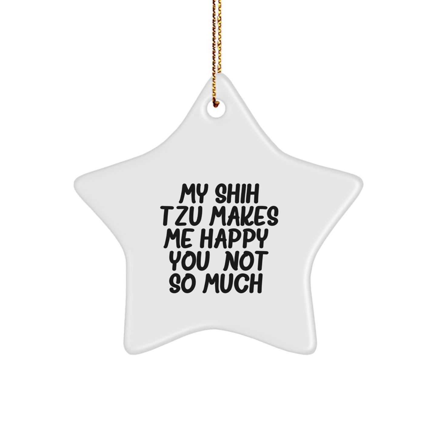 Shih Tzu Dog Lover Gifts from Friends, Shih Tzu Dog Decorations, Funny Christmas Unique Gifts for Home, Shih Tzu Dog Star Ornament - Image 1
