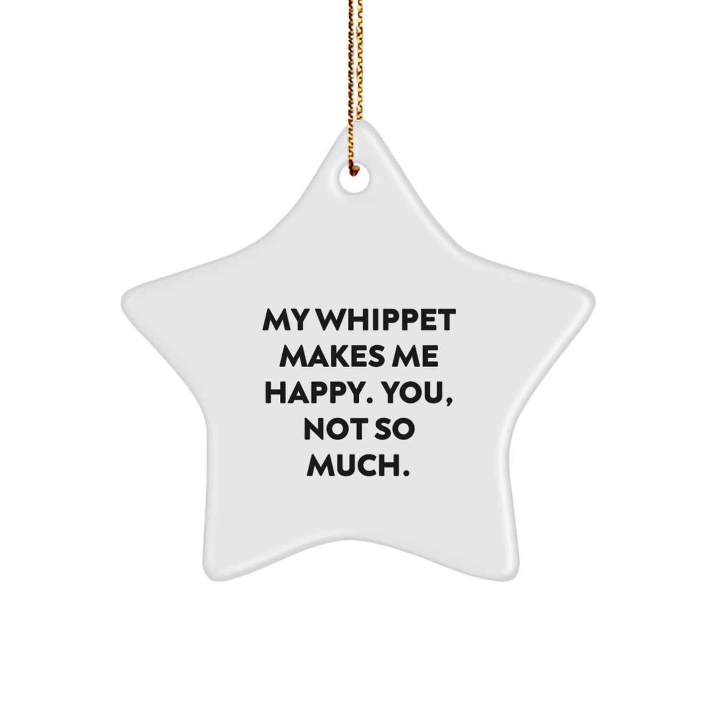 Funny Whippet Dog Star Ornament Gifts from Friends for Christmas Unique Presents - Image 1