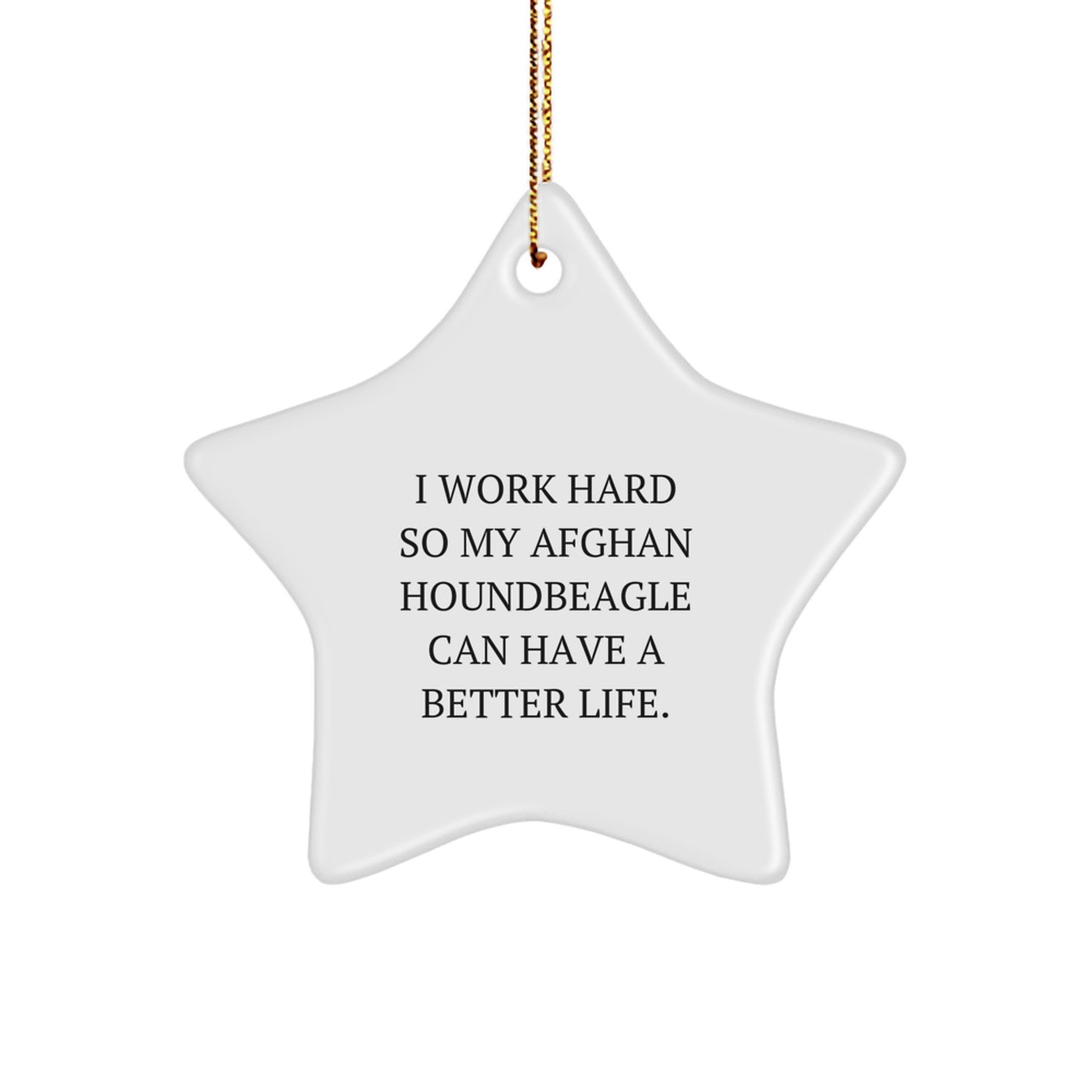 Funny Afghan Hound Dog Lover Gifts from Friends for Men - Unique Christmas Unique Star Ornament for Pet Owners - Image 1