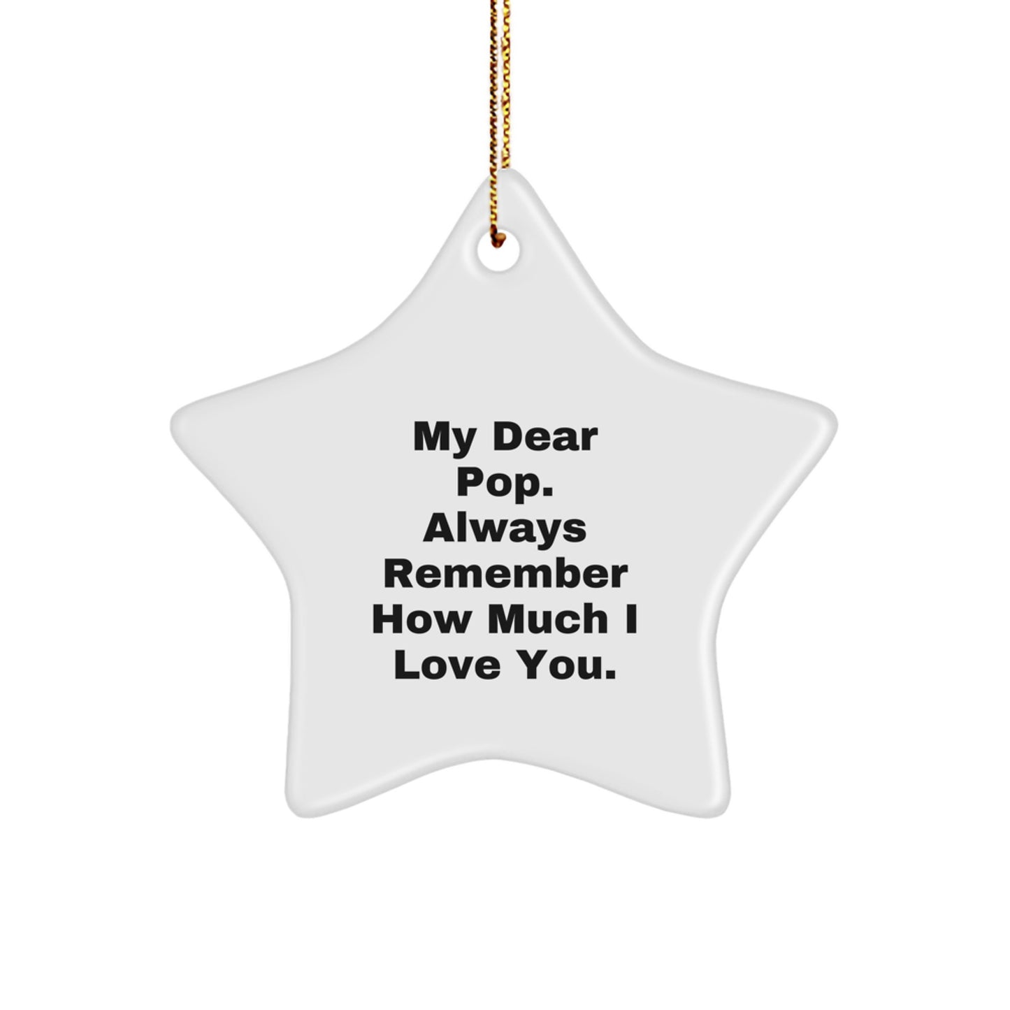 Funny Pop Star Ornament Gifts from Men to Pop, Love is in the Stars, Christmas Unique Gifts, Star Ornament for Men - Image 1