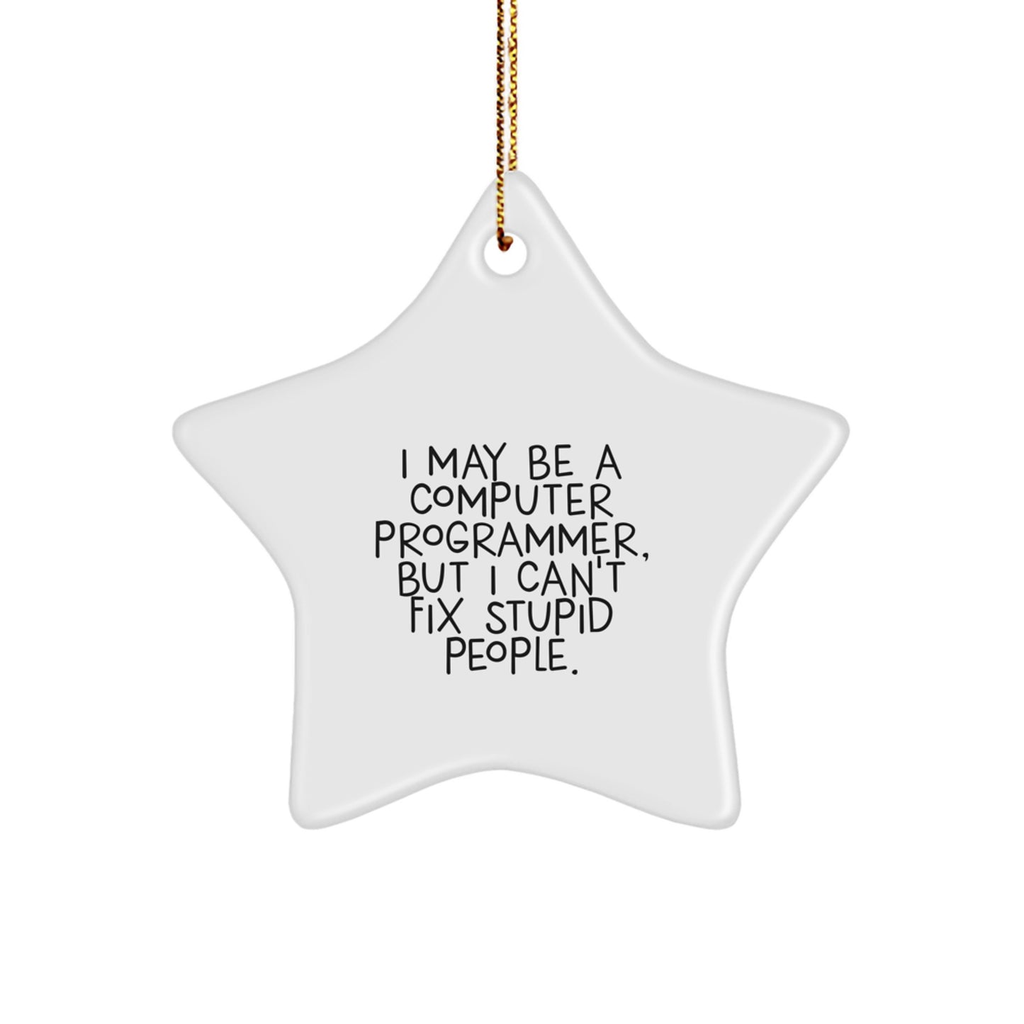 Funny Computer Programmer Star Ornament Gifts from Men to Women Friends Coworkers Family - Christmas Unique Star Shaped Decorations for Computer Programmer Office Room - Image 1