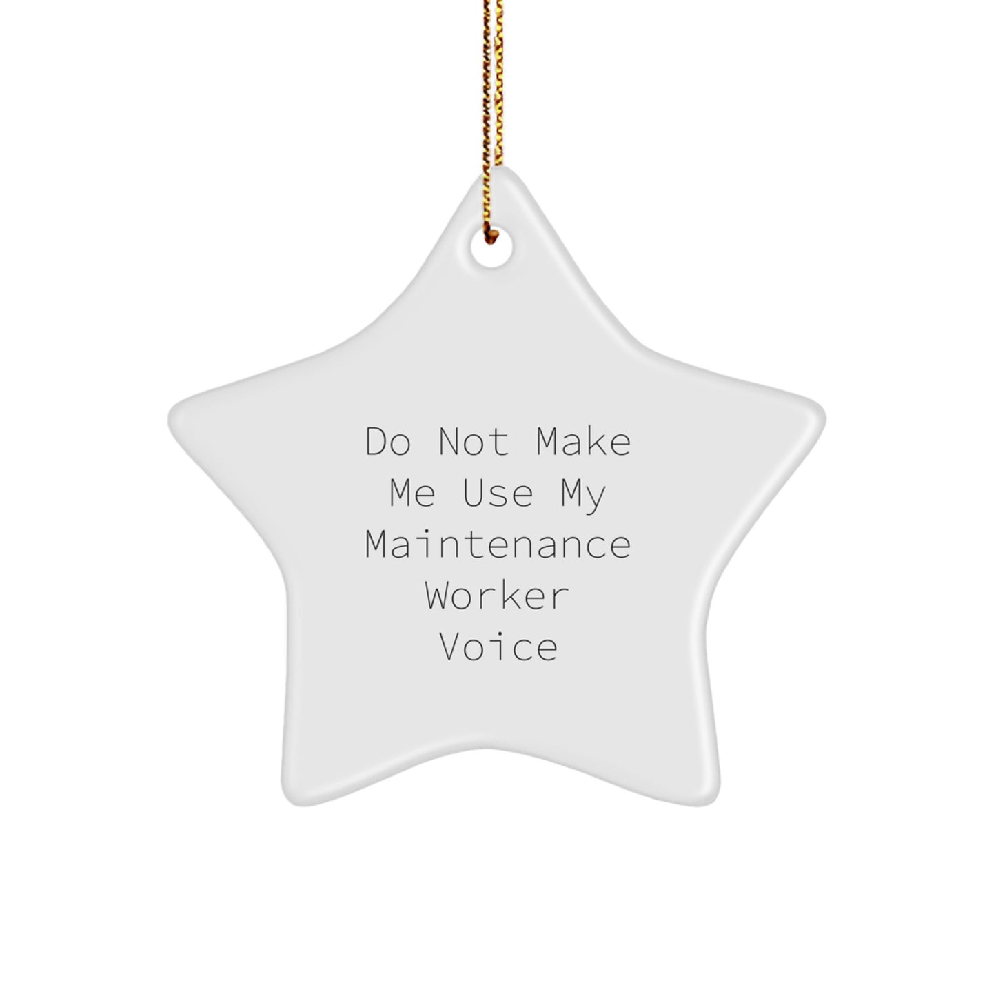 Funny Maintenance Worker Gifts for Friends Christmas Star Ornament from Family - Image 1