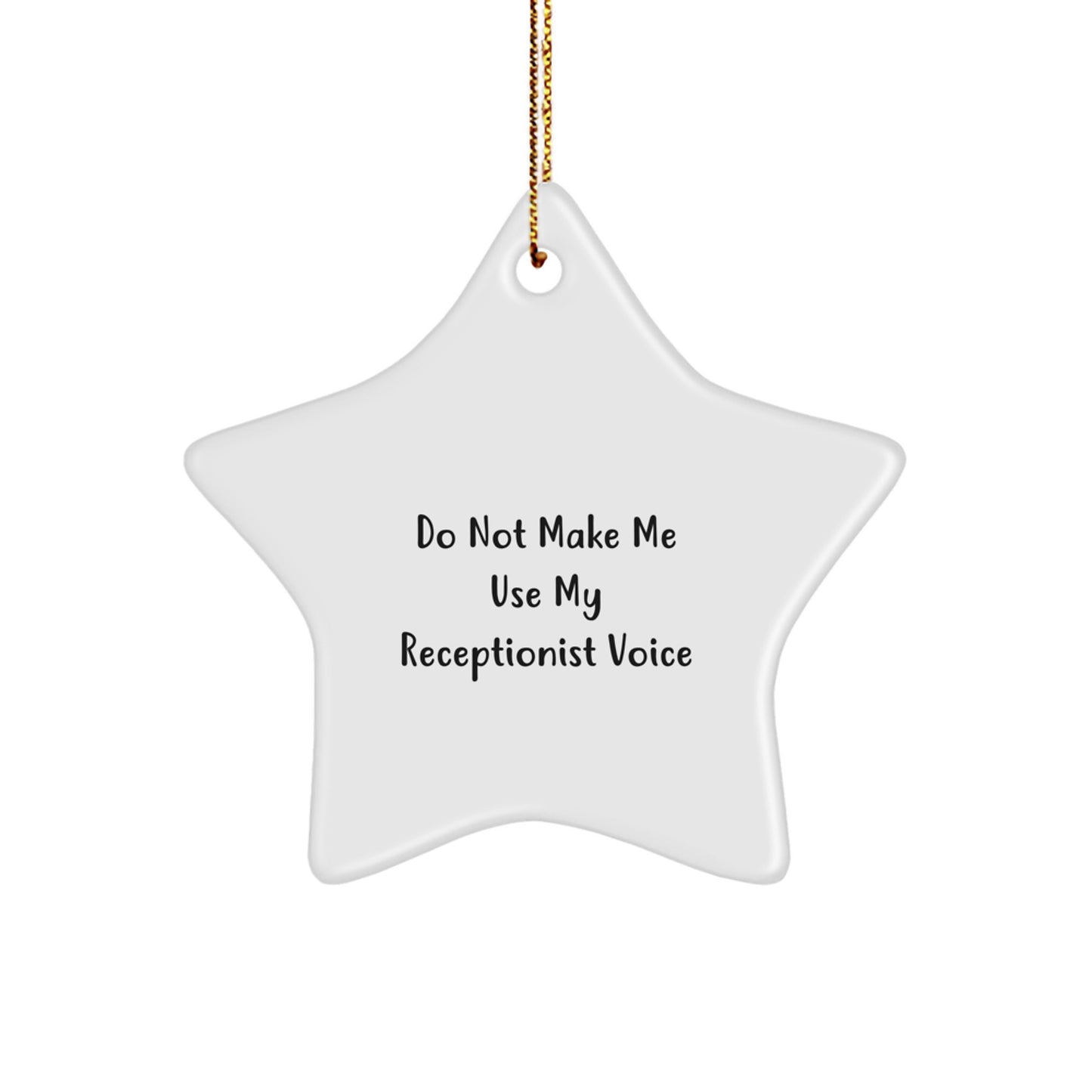 Funny Receptionist Star Ornament Gifts from Friends and Family for Receptionist Christmas Unique - Image 1