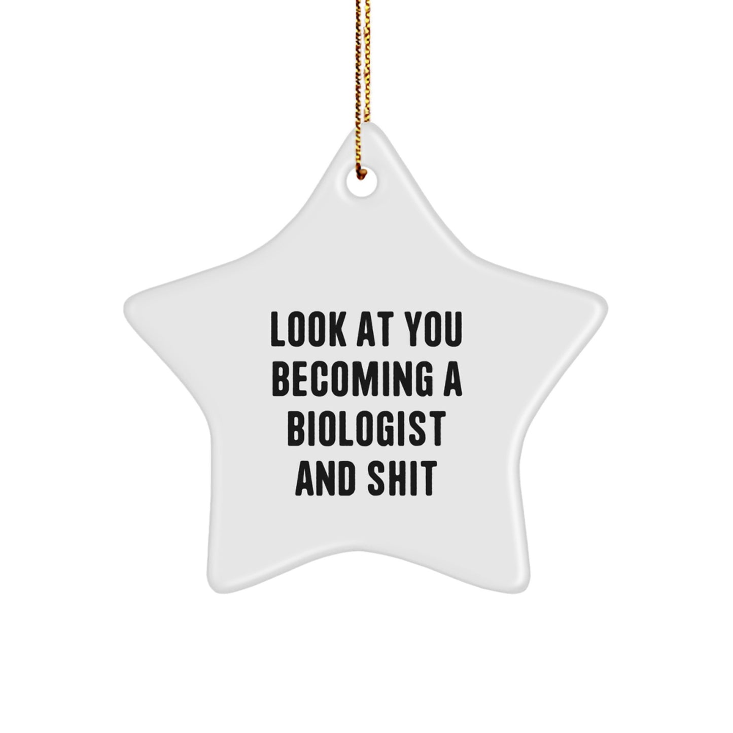 Funny Biologist Star Ornament Gifts for Men Women Friends Family Christmas Unique Present Ideas from Mom Dad Friends - Image 1