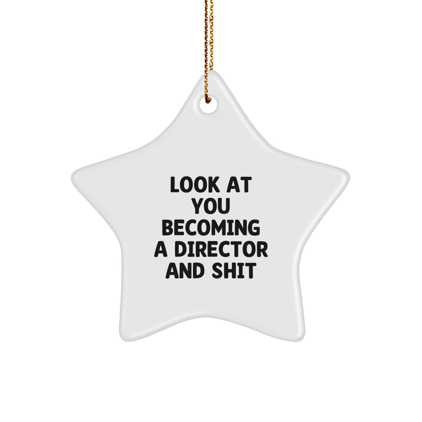 Funny Director Gifts: 'Look At You Becoming A Director And Shit' Star Ornament for Christmas - Gifts from Men to Director Friends - Image 1