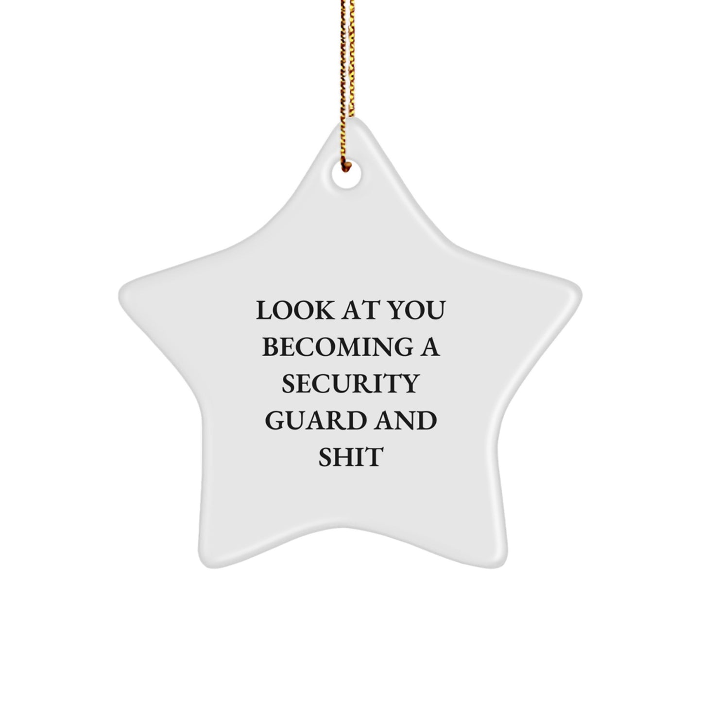 Funny Security Guard Gifts from Men to Security Guard for Christmas Unique Star Ornaments - Image 1