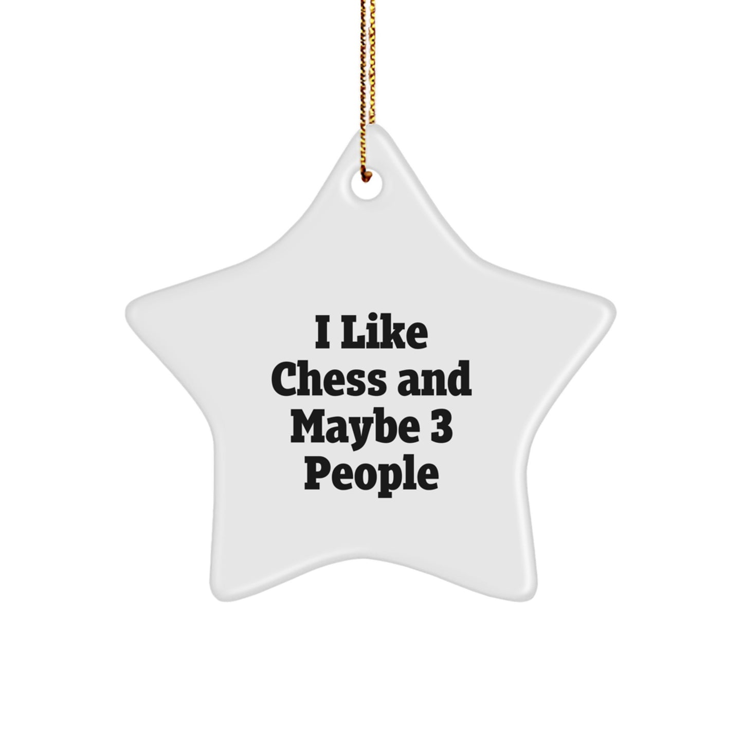 Funny Chess Star Ornament Gifts from Friends for Chess Lovers, Christmas Unique Gifts for Men, Women, and Family - Image 1