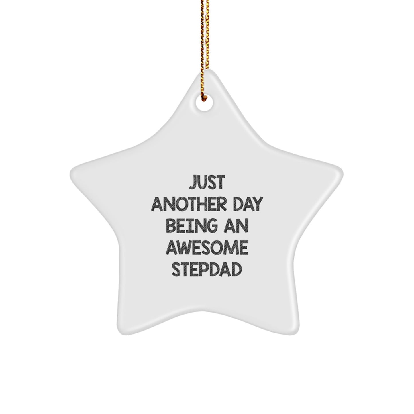 Funny Stepdad Star Ornament Gifts from Family for Christmas Unique Stepdad Appreciation - Image 1