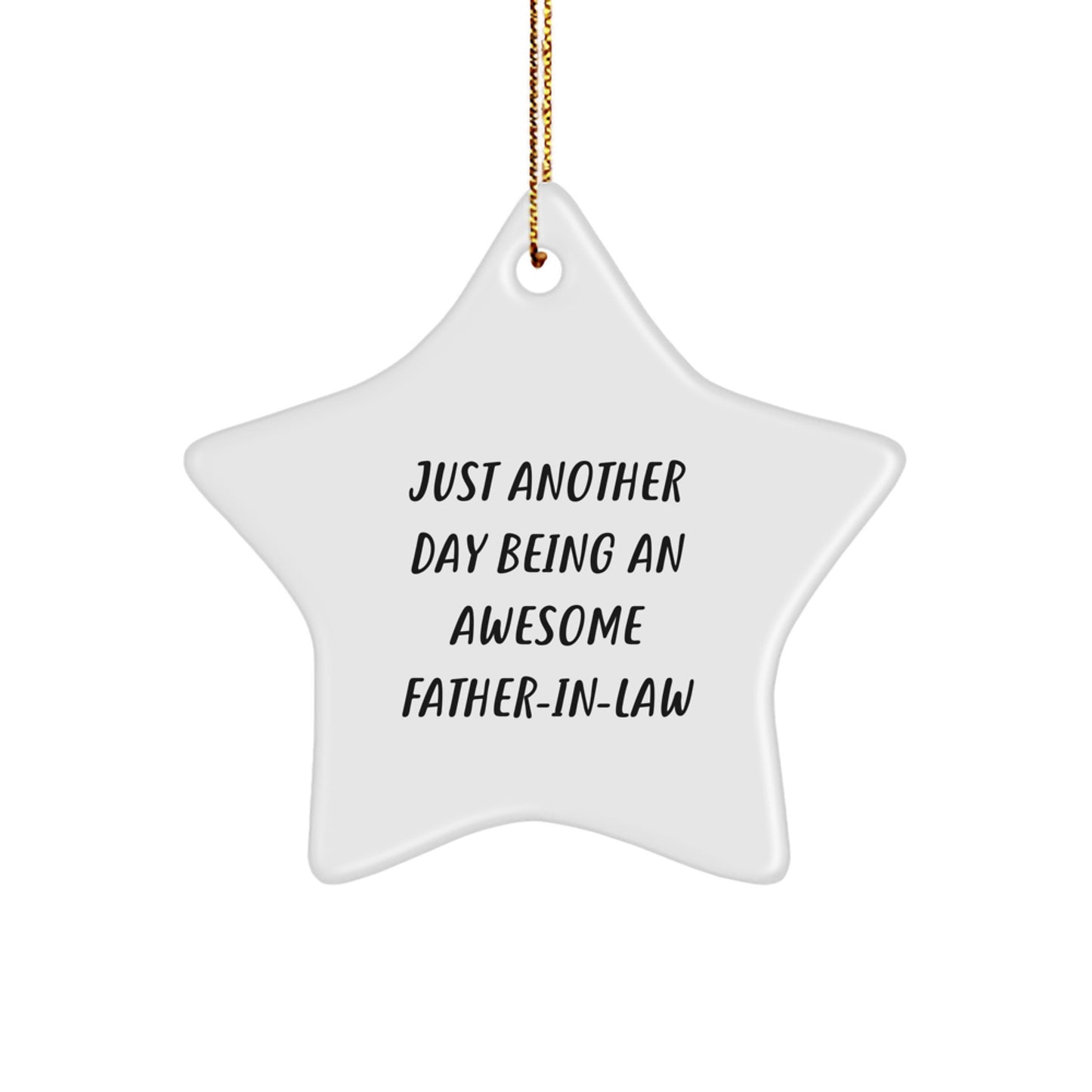 Funny Father-in-law Gifts from Men, Christmas Unique Star Ornaments, Awesome Father-in-law Star Decoration - Image 1