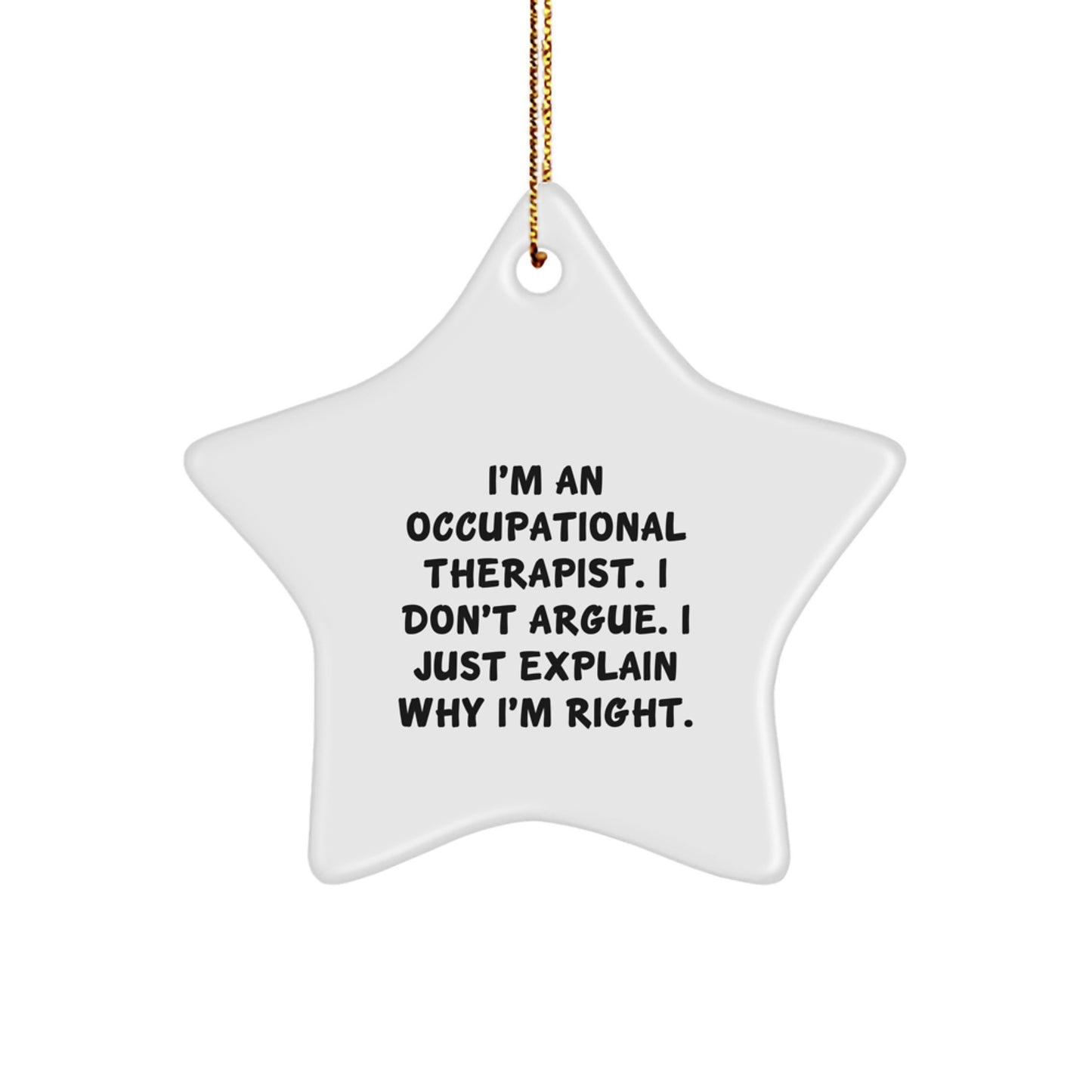 Funny Occupational Therapist Star Ornaments Gifts from Friends for Christmas - Image 1