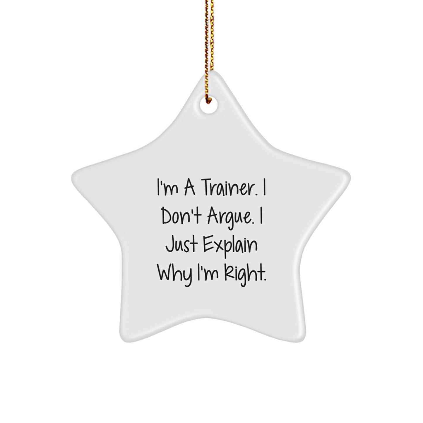 Funny Trainer Gifts from Men to Trainer Friends Unique Star Ornaments for Christmas Unique Gifts - Image 1