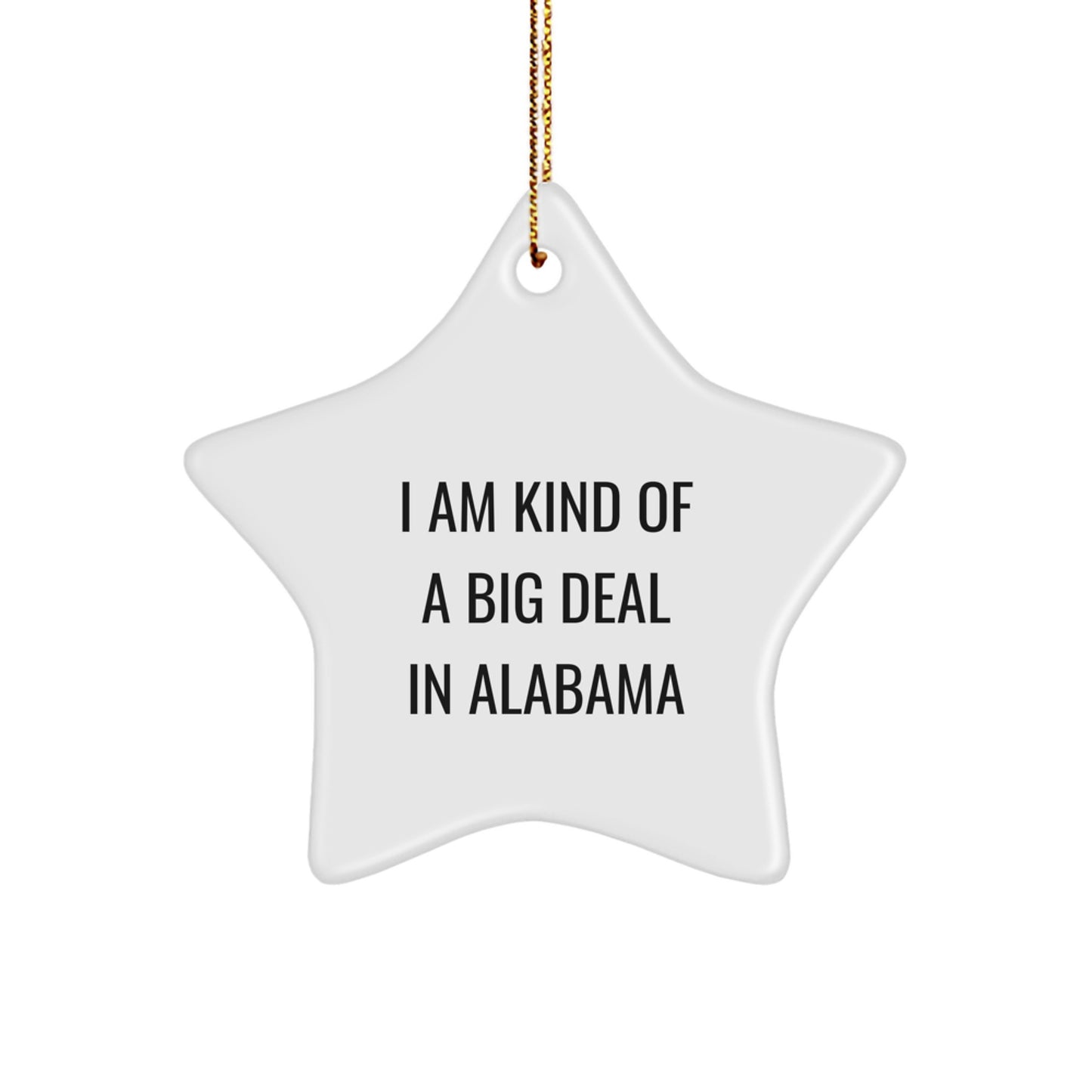 Funny Alabama Star Ornament Gifts from Friends and Family, I Am Kind Of A Prime Selection In Alabama, Unique Alabama Christmas Unique Gifts for Men Women Alabama Star Ornament - Image 1