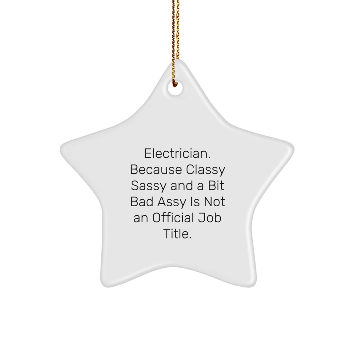Funny Electrician Star Ornament, Gifts for the Electrician Man, Christmas Unique Gifts from Friends - Image 1