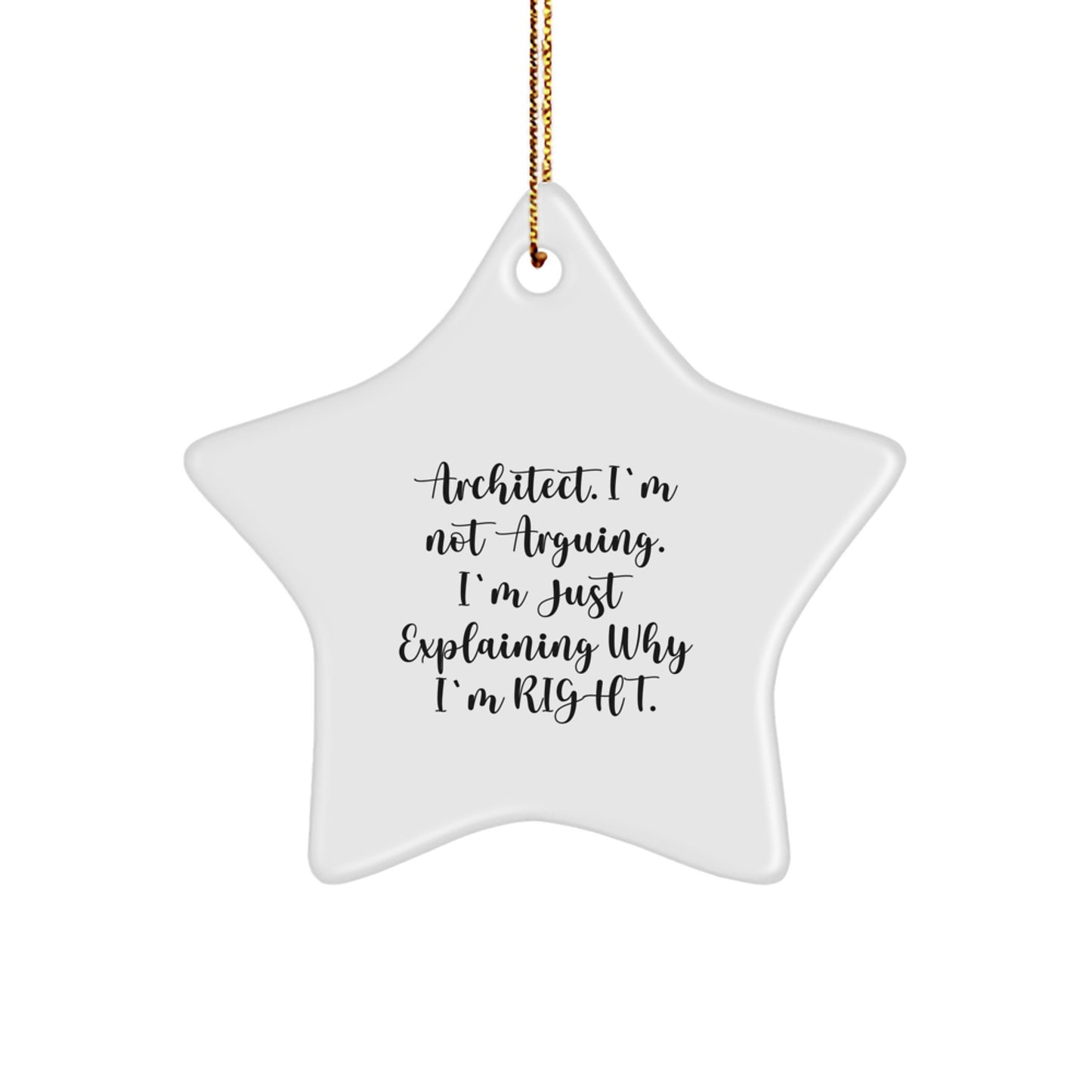 Funny Architect Star Ornament Gifts from Friends for Men, Christmas Unique Gifts for Family, Friends, Coworkers, Inspirational Star Decoration - Image 1