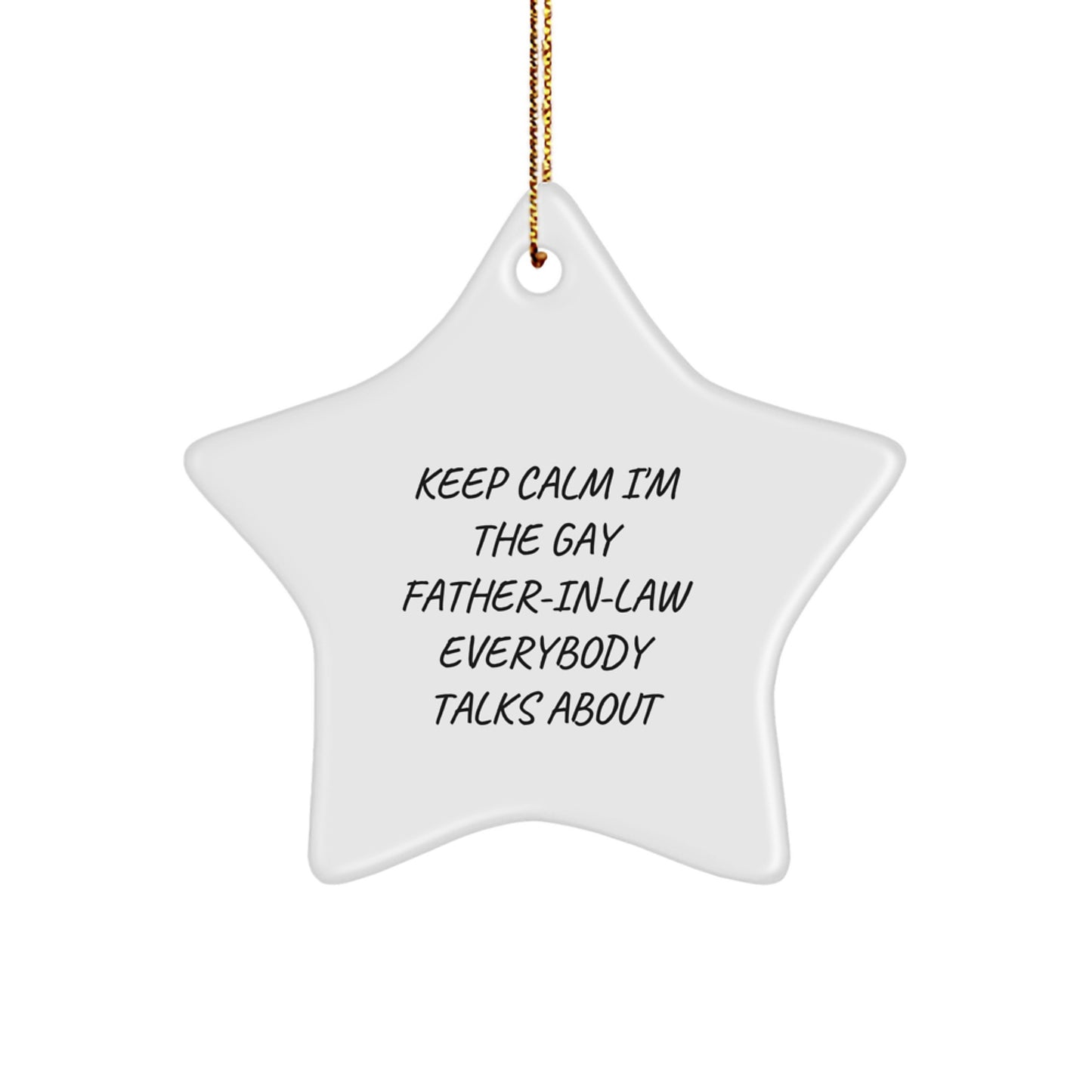 Funny Gay Father-in-law Star Ornament Gifts for Father-in-law from Men, Christmas Unique Gifts, Star Shaped Decorations - Image 1