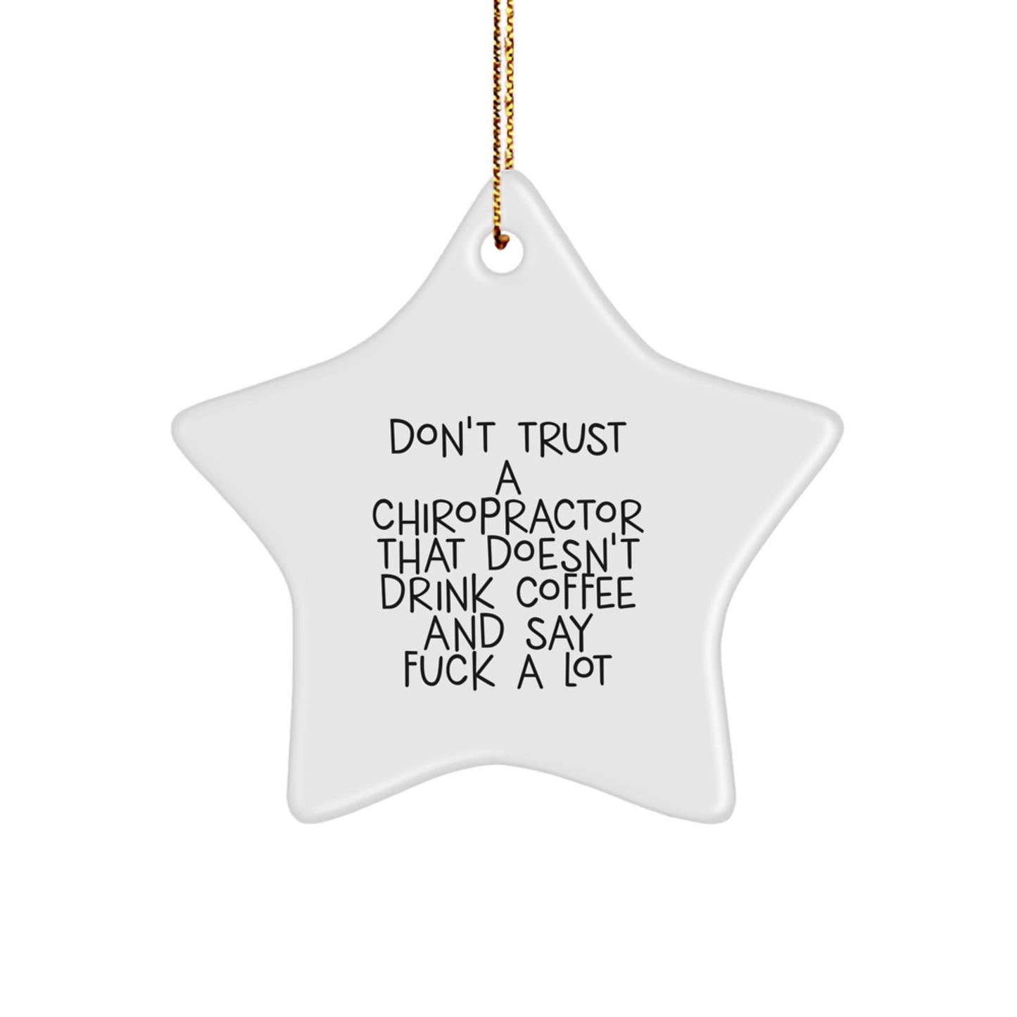 Funny Chiropractor Gifts, Unique Christmas Decorations, Star Ornament Gifts for Men Chiropractors, Gifts from Friends, Unique Christmas Unique Gifts - Image 1