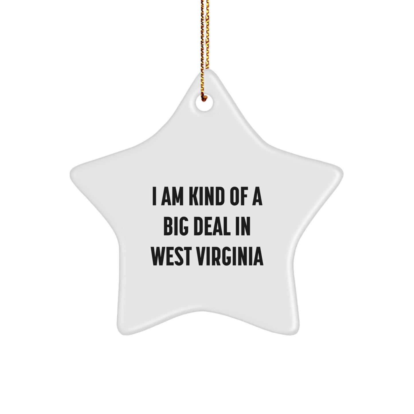 Funny West Virginia Gifts, Star Ornament, I Am Kind Of A Prime Selection, Handmade Christmas Decorations, Gifts from Friends, for Women, Men, Family, Home Decorations - Image 1