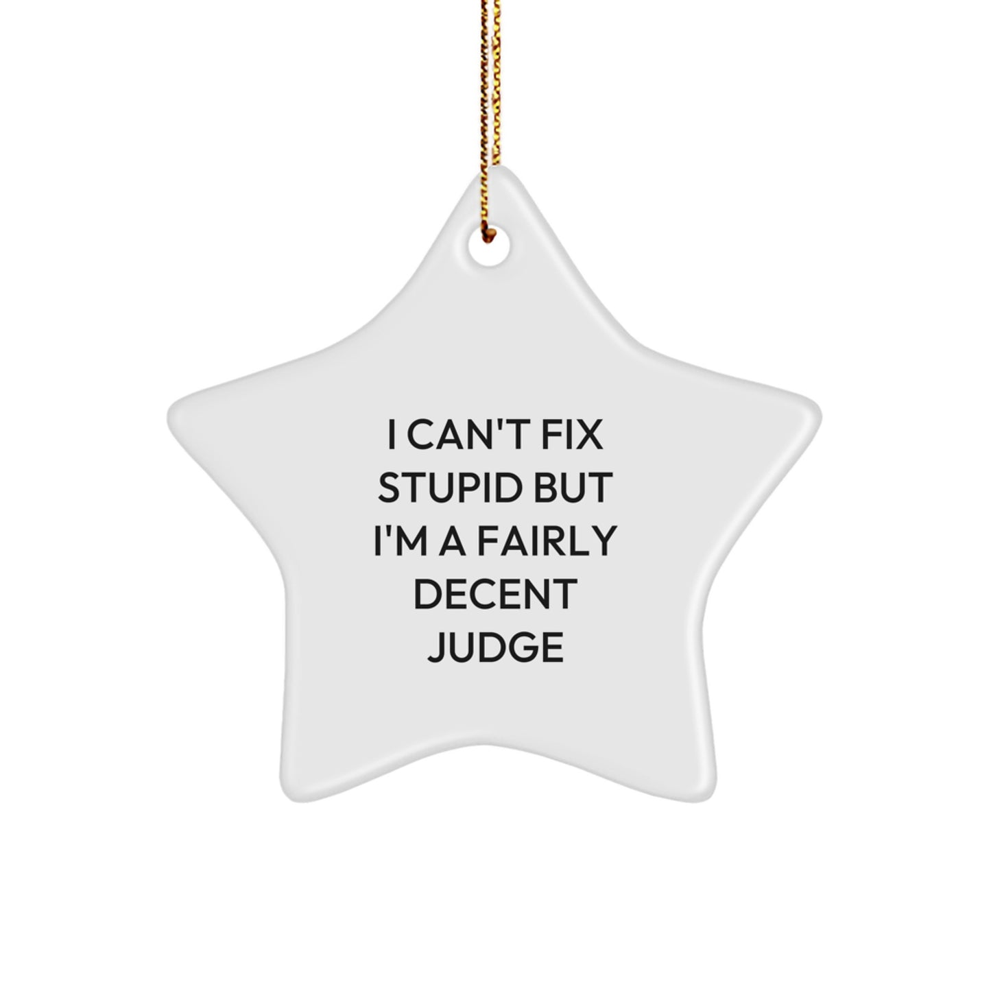 Funny Judge Star Ornament Gifts from Friends for Judge - Christmas Unique Gifts - Image 1