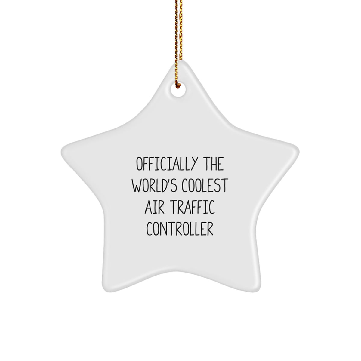 Christmas Unique Gift for Her Coolest Air Traffic Controller Star Ornament - Image 1