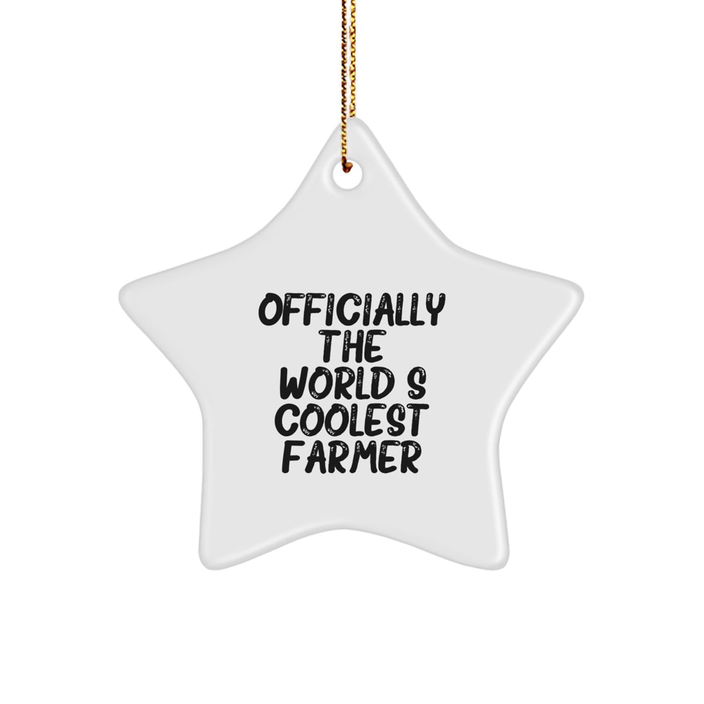 Christmas Gift for Her Farmer Keepsake Star Ornament - Image 1
