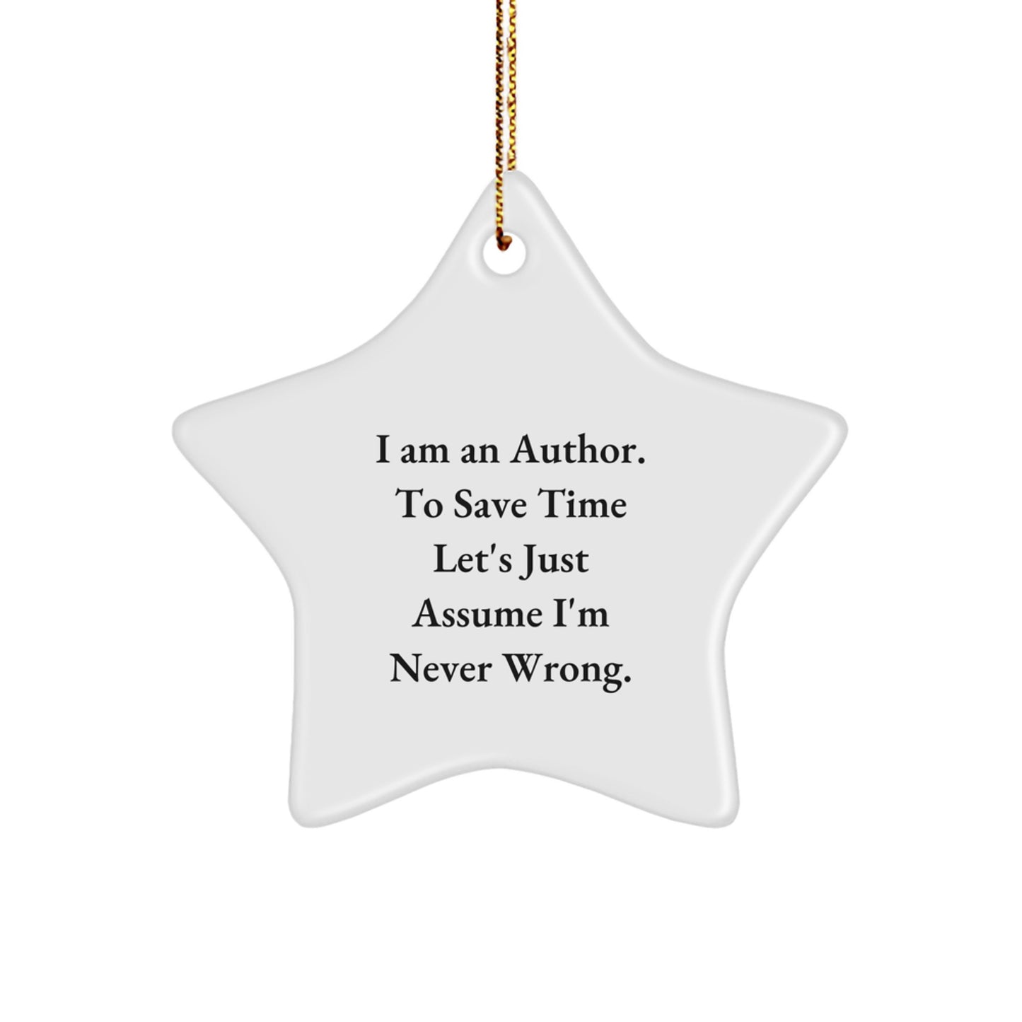 Author Keepsake Christmas Ornament for Him Gift - Surprise Brightly - Image 1