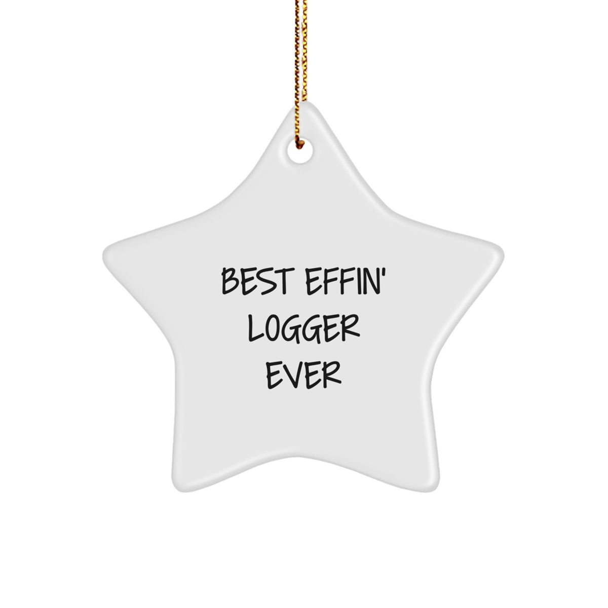 Logger Keepsake Christmas Ornament for Him Best Effin' Logger Ever Gift - Image 1