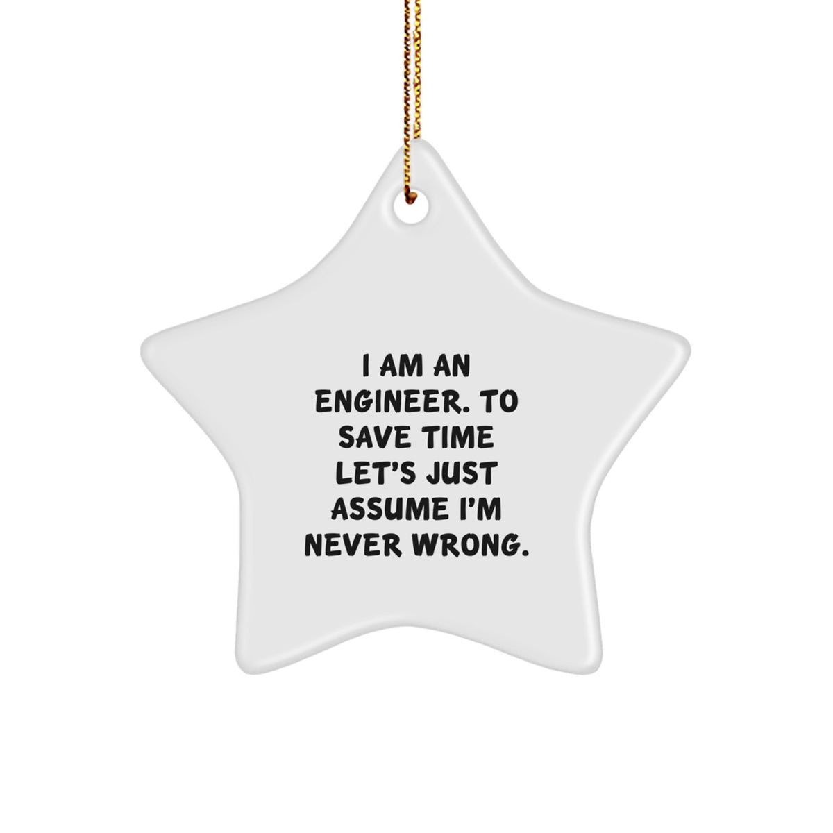 Engineer Keepsake Christmas Ornament for Him Gift - Image 1
