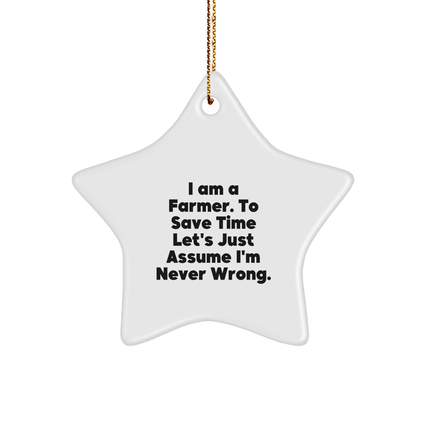 Christmas Gift for Her Farmer Star Ornament Present - I Am A Farmer - Image 1