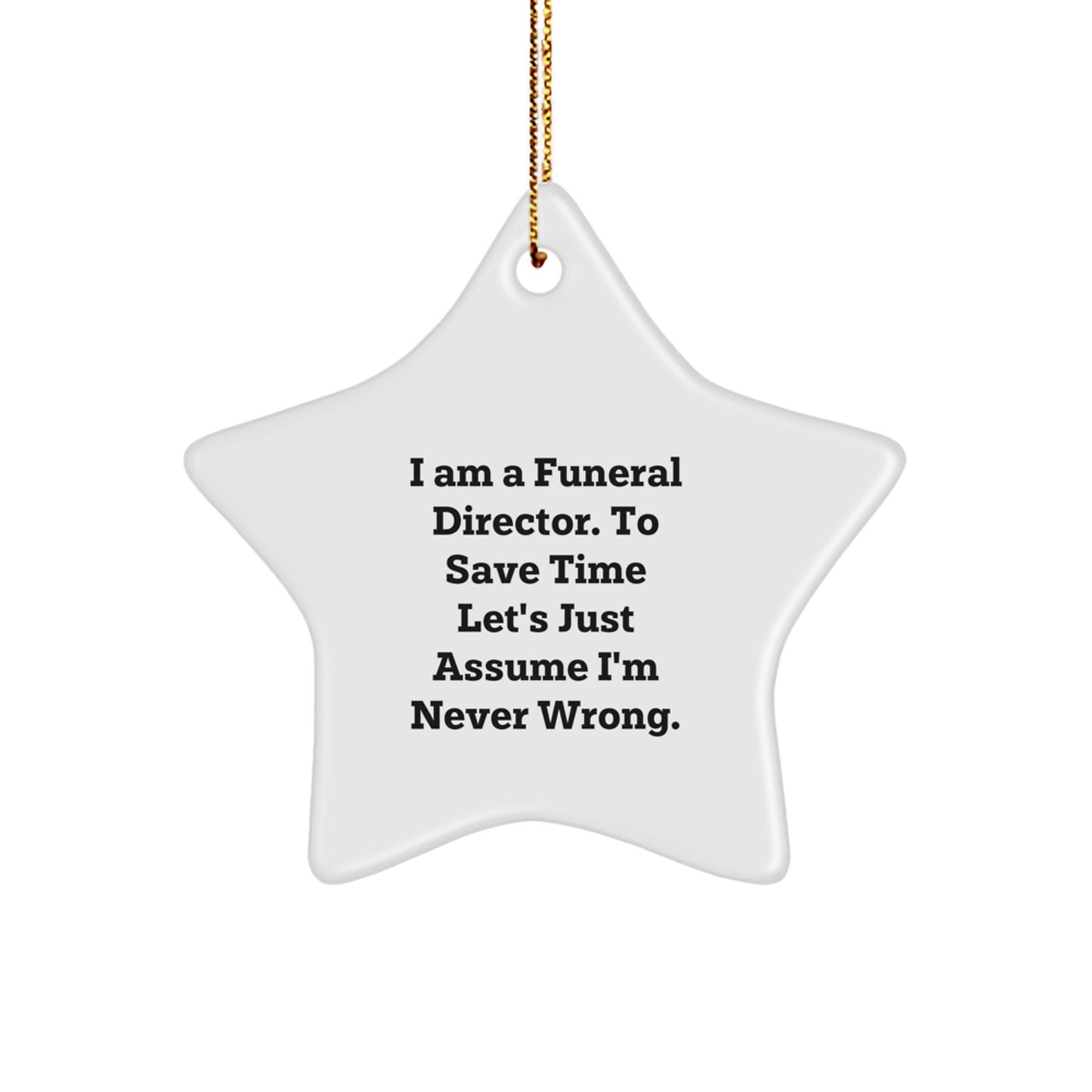 Funeral Director Keepsake Vibrant Christmas Ornament for Him Gift - Image 1