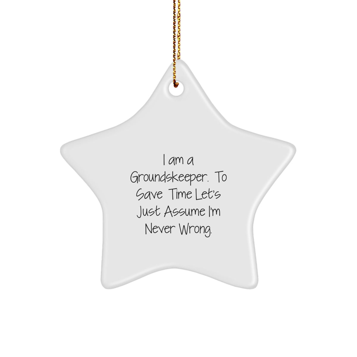 Groundskeeper Keepsake Christmas Ornament for Him Gift - Image 1