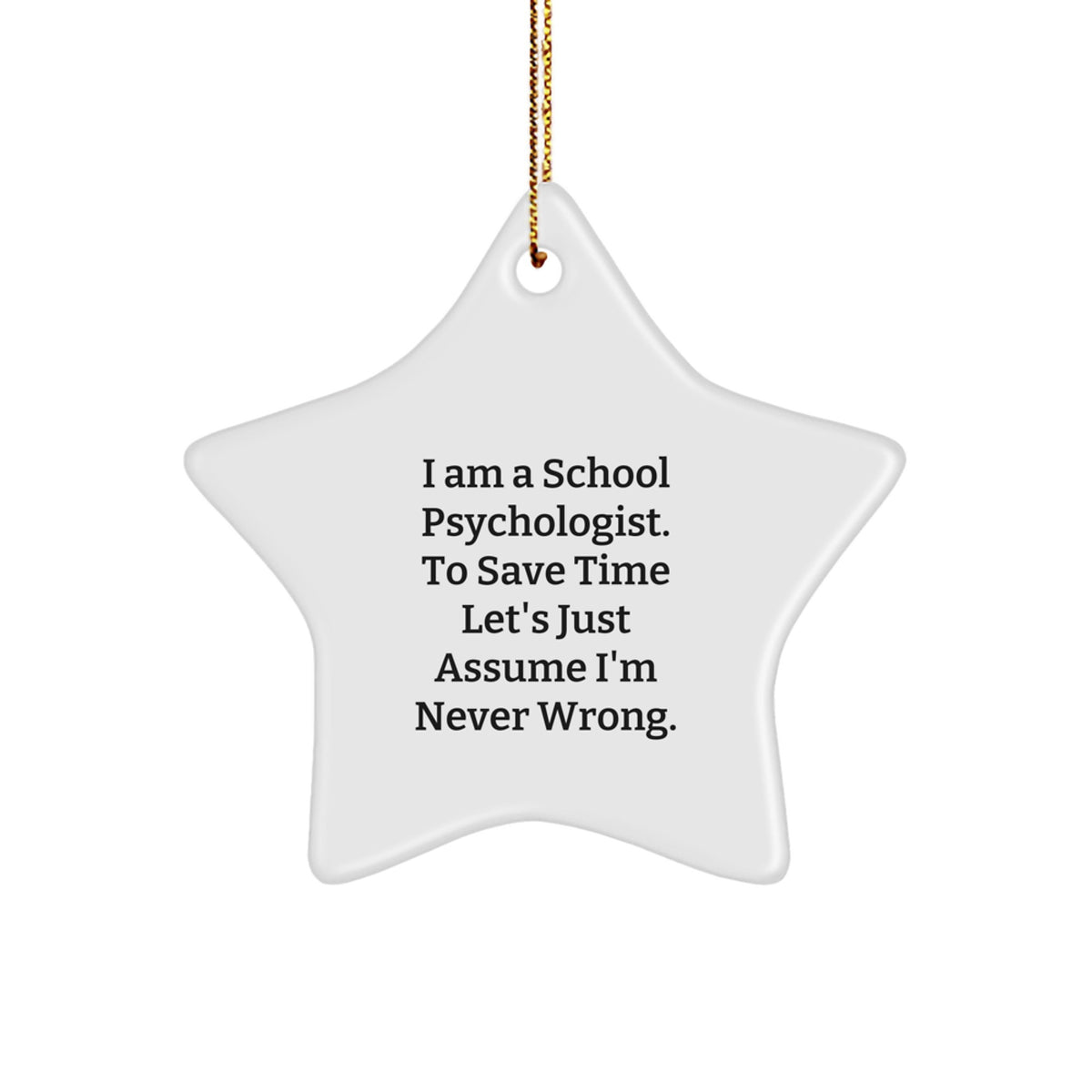 School Psychologist Keepsake Vivid Christmas Ornament for Him Gift - Image 1