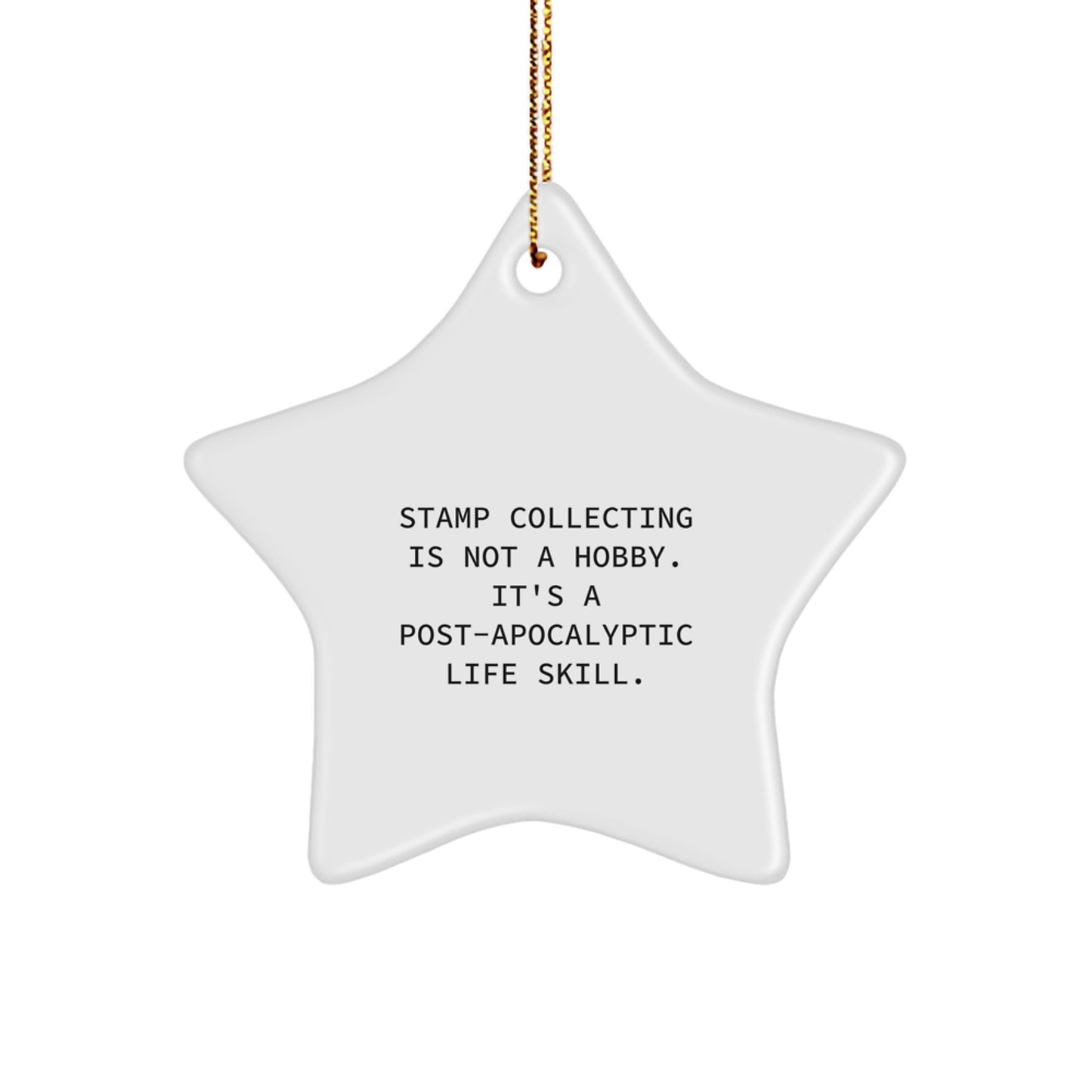 Stamp Collecting Keepsake Christmas Ornament for Him Gift - Image 1