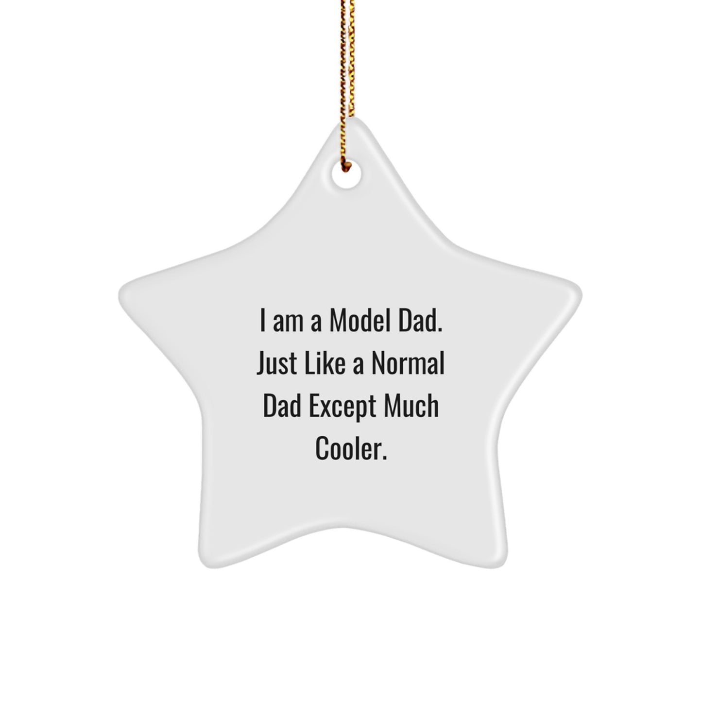 Model Dad Star Ornament Novelty Christmas Cool Gift for Friends - Image 1