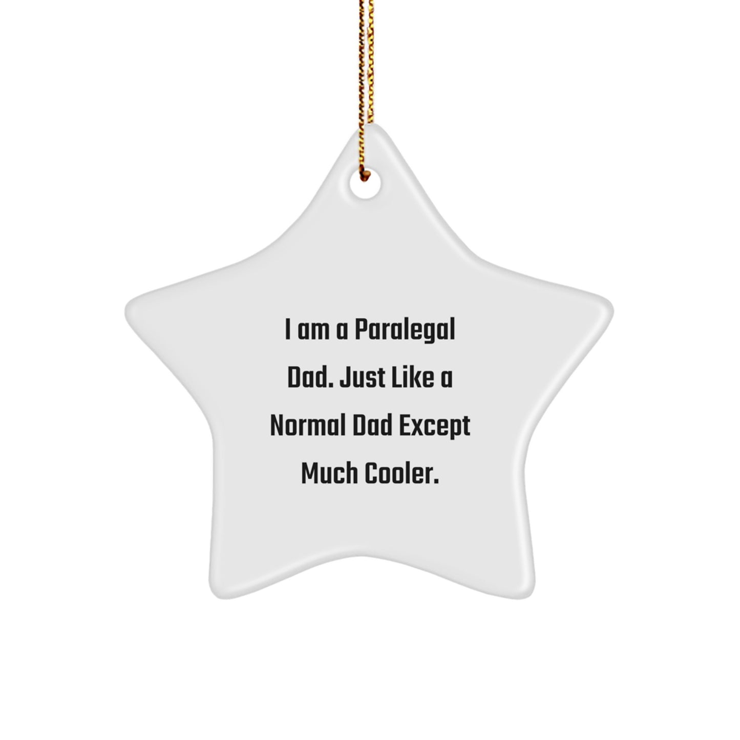 Paralegal Dad Keepsake Christmas Ornament for Him Bright Vivid Gift - Image 1