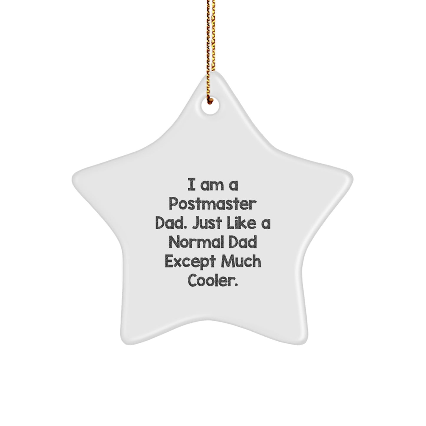 Postmaster Dad Keepsake Bright Christmas Ornament for Him Gift - Image 1