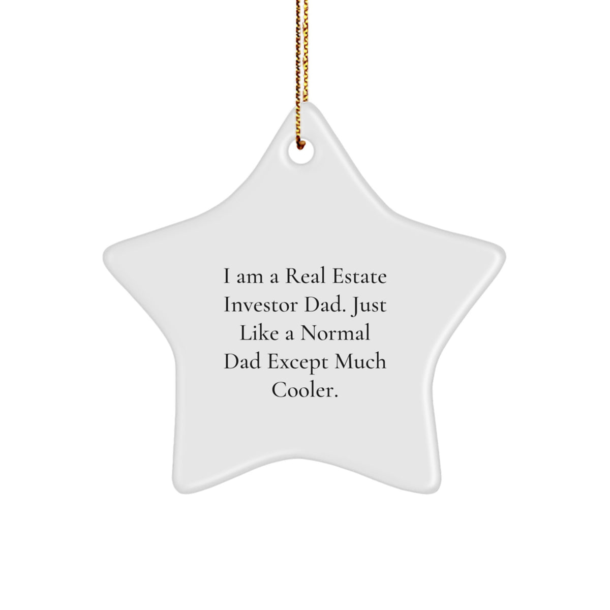 Real Estate Investor Keepsake Christmas Ornament for Him Cool Dad Gift - Image 1