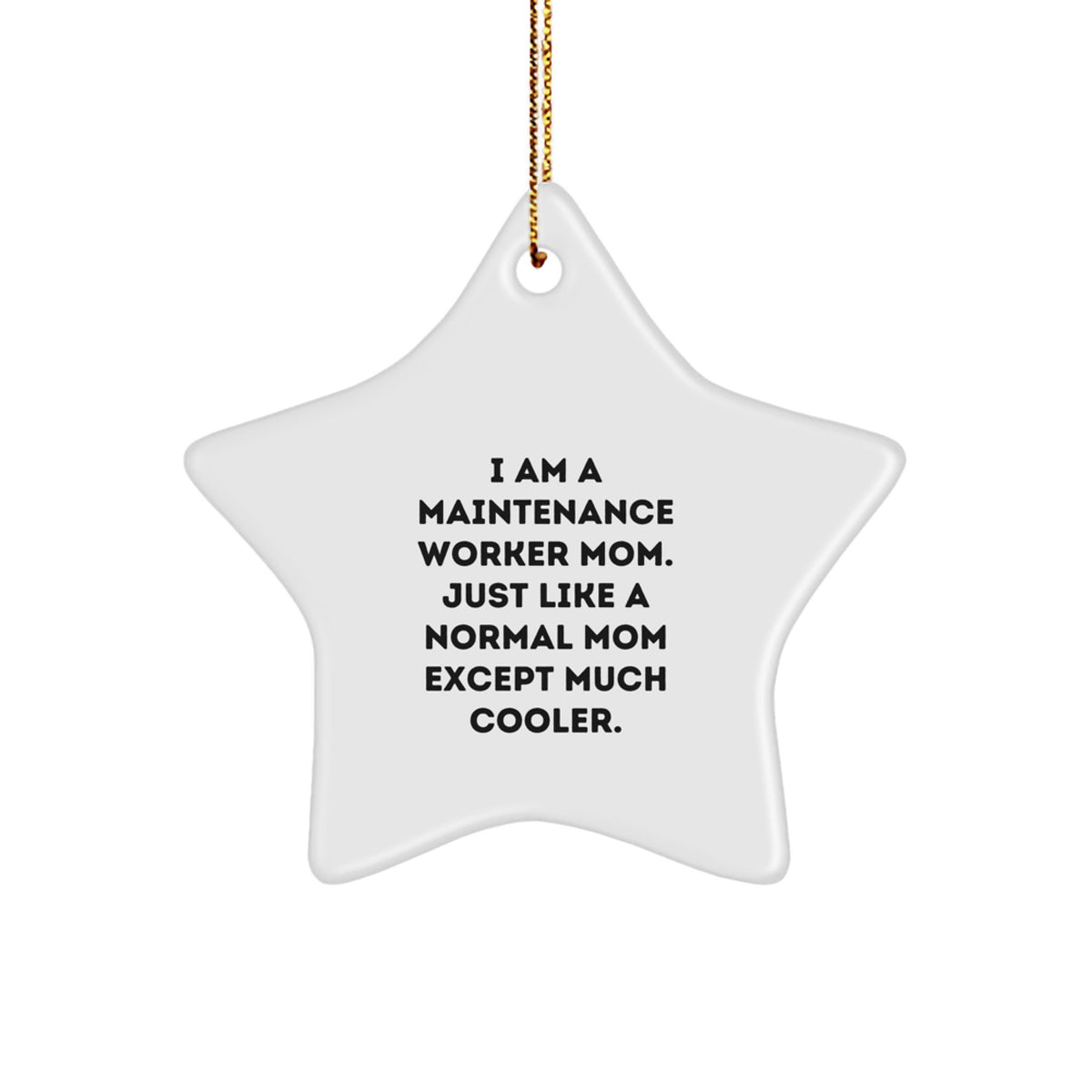 Cool Maintenance Worker Star Ornament Novelty for Friends Christmas Gift - Image 1