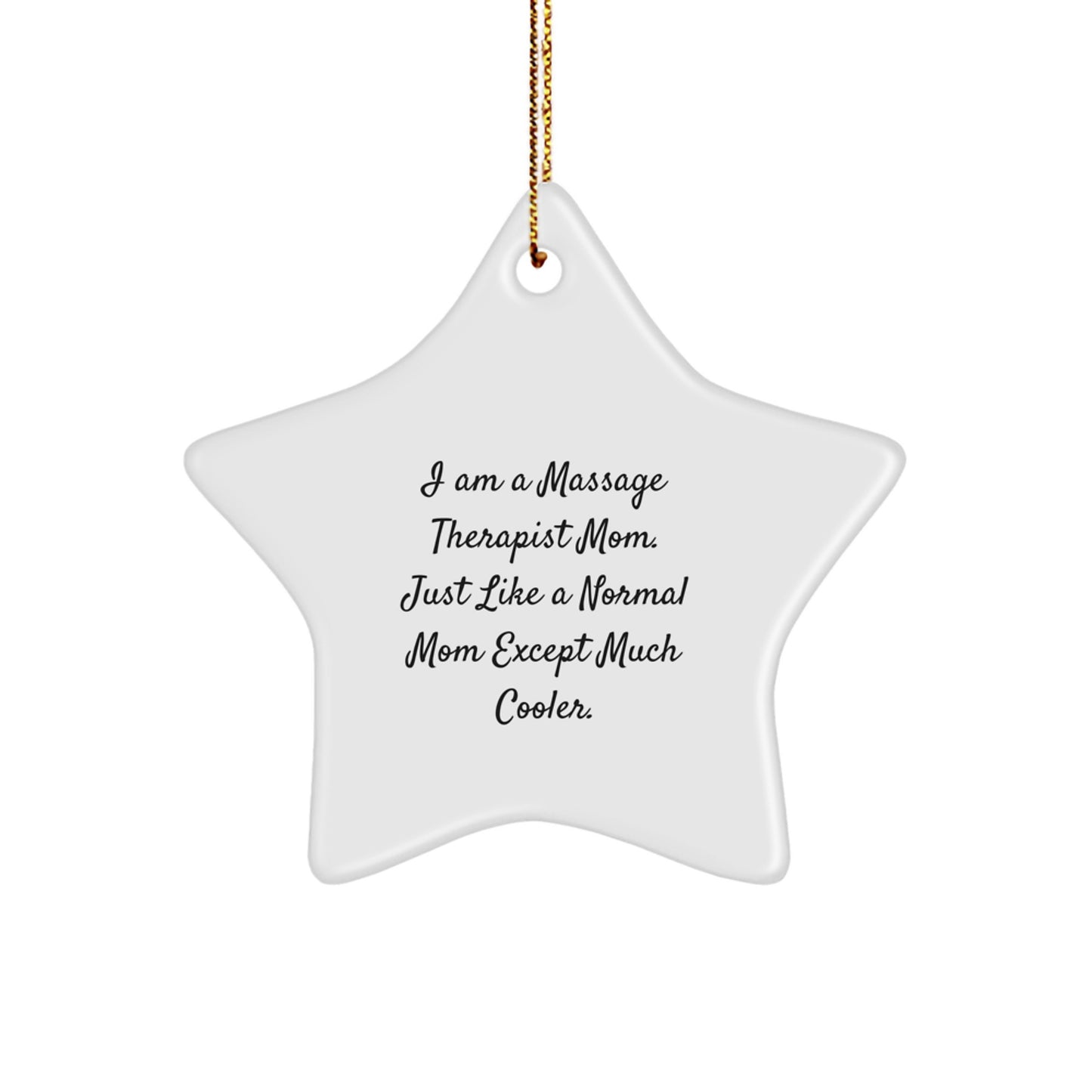 Christmas Gift for Her Massage Therapist Star Ornament Present - Image 1