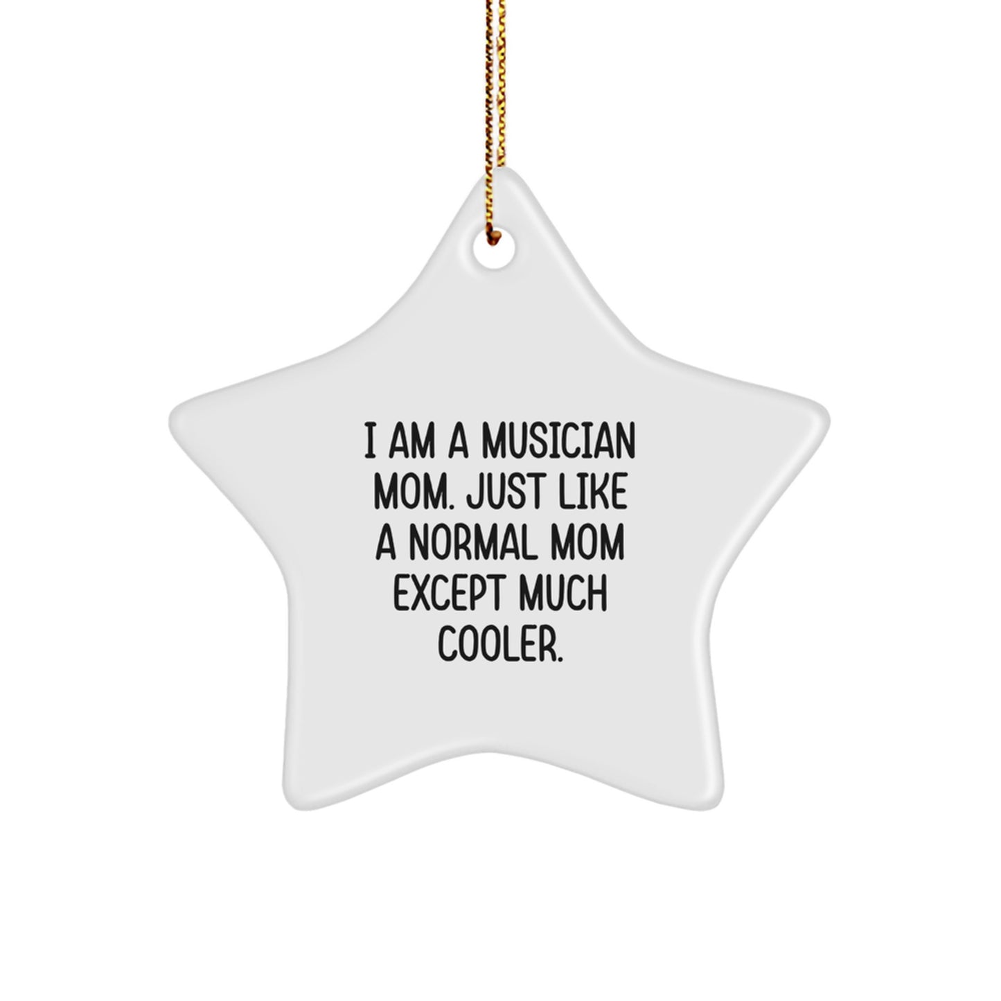 Musician Mom Star Ornament Idea for Coworkers Christmas Tree Gift - Image 1