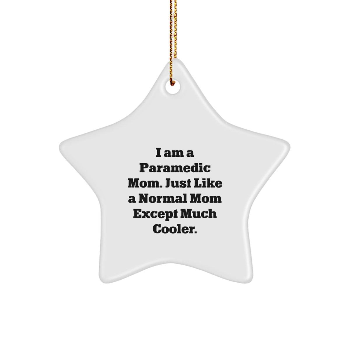 Teen Paramedic Memento Christmas Gift Star Ornament for Teens - Image 1