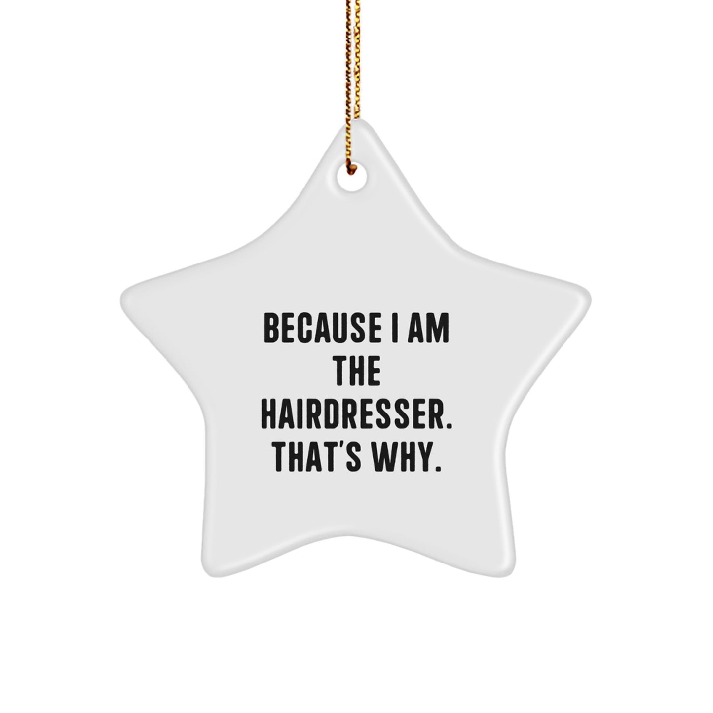 Hairdresser Star Ornament Idea for Coworkers – Christmas Gift Keepsake - Image 1