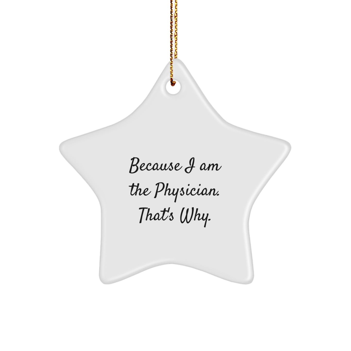 Physician Keepsake Star Bright Christmas Ornament for Him Gift - Image 1