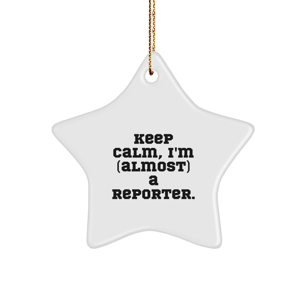 Reporter Keepsake Christmas Ornament for Him Gift – Keeps the Calm Daily - Image 1