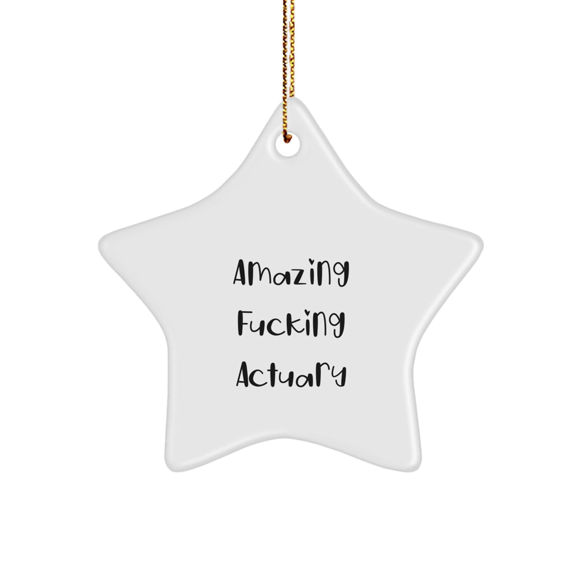 Actuary Star Ornament for a Best Friend Companion Christmas Gift - Image 1